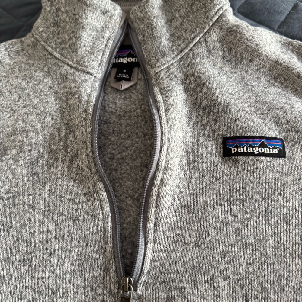 Patagonia Gray Zip Up Fleece Jacket with Heathered Finish